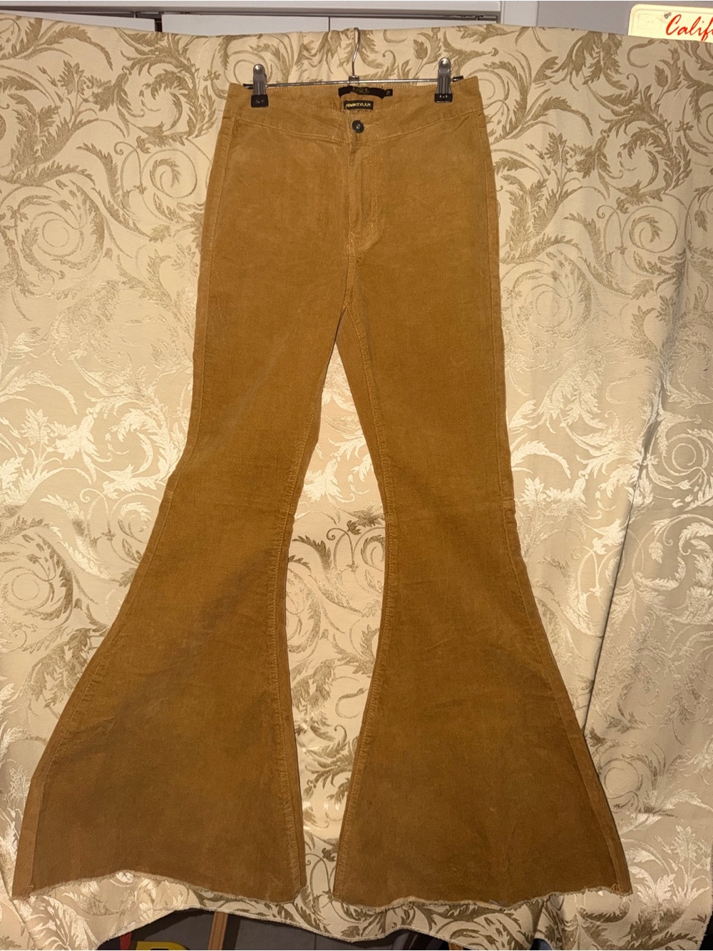 L&B Mustard Corduroy High-Rise Flare Pants
